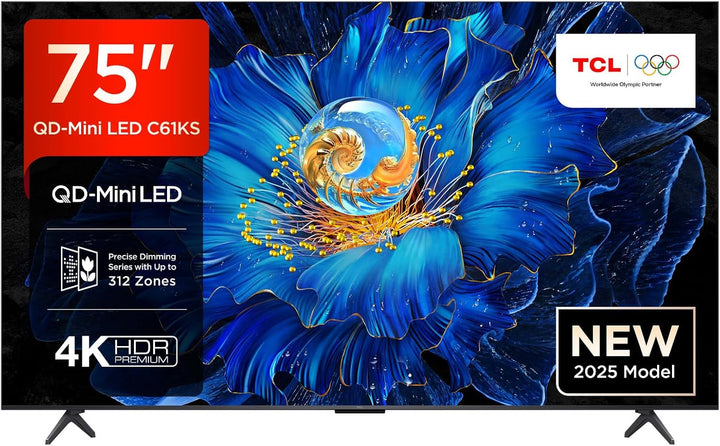 TCL 50QM8B Fernseher Miniled 50 Zoll, QLED, 144Hz, 4K HDR Premium 1250Nits, Google TV, Dolby Atmos, Onkyo, Game Master Pro 2.0