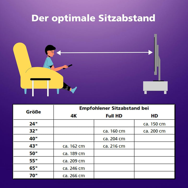JVC Fernseher 50 Zoll Smart TV VIDAA LT-50VD3555 4K Fernseher UHD, HDR TV Mit Dolby Vision Und Integriertem Triple-Tuner, LED TV Schwarz