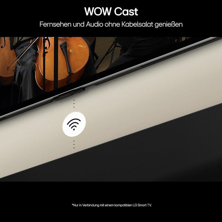 LG DSG10TY 3.1 Dolby Atmos Soundbar (420W) Mit Kabellosem Subwoofer (Wow Cast, HDMI, Bluetooth) [2024], Schwarz