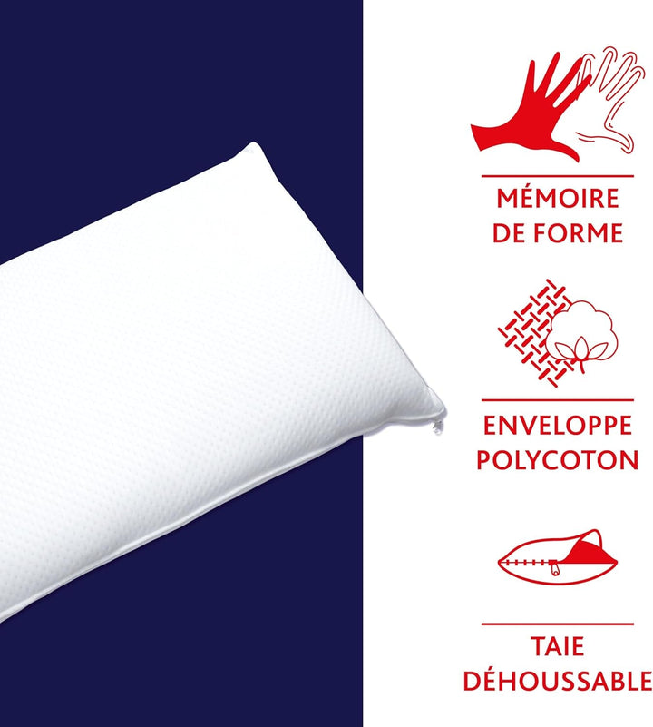 DODO pernă, bloc din spumă viscoelastică, alb, 1 unitate (Lot De 1)