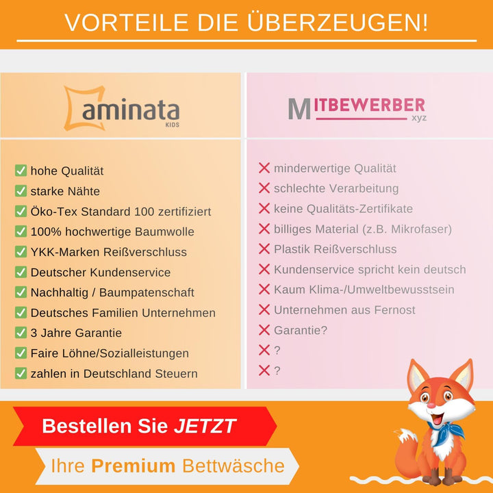 Aminata Kids Weltraum Bettwäsche Kinder 100X135 Cm 40X60 Cm - Kinderbettwäsche Weltall-Motiv - Jungen Rakete Baumwolle Reißverschluss Blau