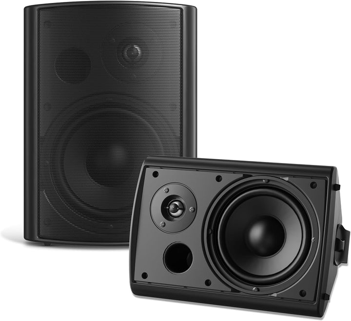 STUDIOFINIX 6,5 Zoll 400 Watt Wasserdicht Außenlautsprecher Outdoor-Lautsprecher 400W/Paar, Heavy Duty ABS Material Für Patio Home Garage Poolside(Weiß)